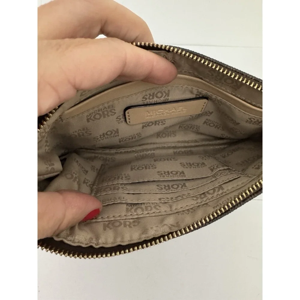 Michael Kors Fulton leather hobo bag caramel / tan color with gold hardware